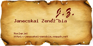 Janecskai Zenóbia névjegykártya